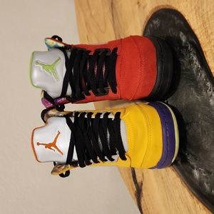 Nike Air Jordan 5 Retro (GS) “What The” Red Yellow (CZ6415-700) Size 4.5Y